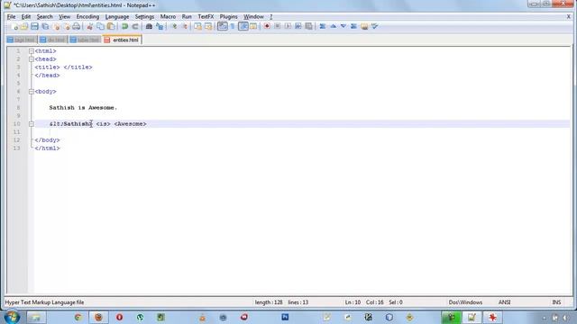 HTML Entities Language: Tamil смотреть онлайн