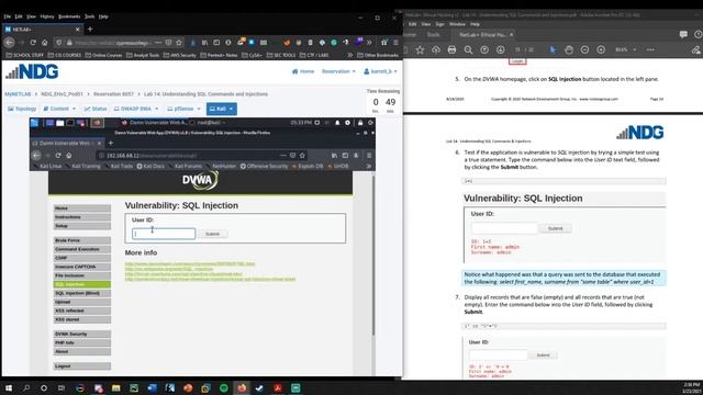 Ethical Hacking v2 NETLAB+ 14 - Understanding SQL Commands and Injections смотреть онлайн