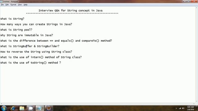 Core Java Tutorial - String Concept Interview Question and Answers смотреть онлайн