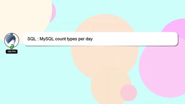 SQL : MySQL count types per day смотреть онлайн