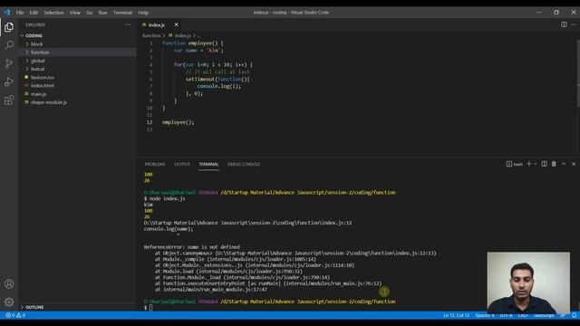 Variable scopes in javascript in hindi смотреть онлайн