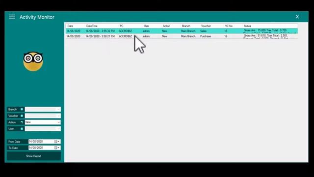 Activity Monitor - AccroBIZ ERP смотреть онлайн