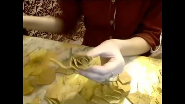 Мастер класс по созданию розы из осенних листьев!