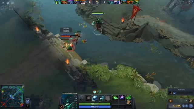 Учимся играть в доту 2 (Blackhole в крипов)