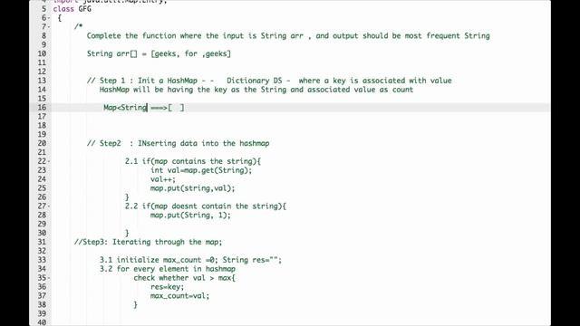 Problem 18 - Easy - Most frequent word in String array смотреть онлайн