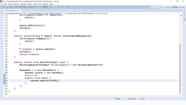 How to Implement a BlockingQueue using intrinsic locking mechanism ? смотреть онлайн
