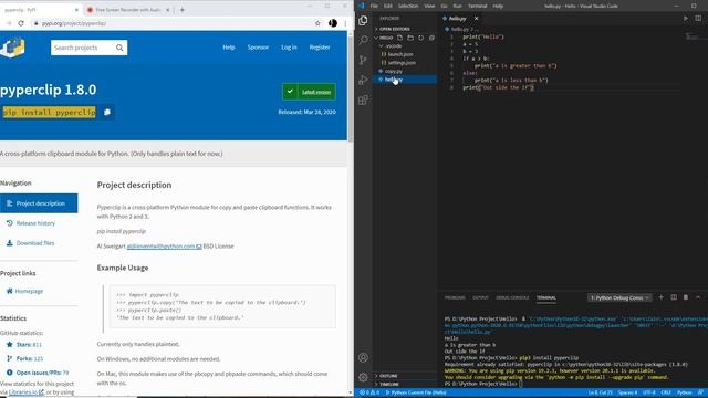 How to Paste Text in Python using VS Code | Python | VS Code | Lecture 1/2 смотреть онлайн