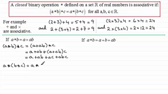 Binary Operations (Associative) : ExamSolutions Maths Revision смотреть онлайн