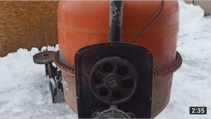 Бетономешалка. Кронштейн двигателя, ременная передача, кривая сборка. ECO CMA-240.