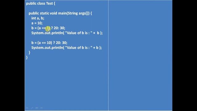 Ternary Operator In Java смотреть онлайн
