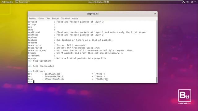 Scapy Introducción a la creación de paquetes - Behackerpro смотреть онлайн