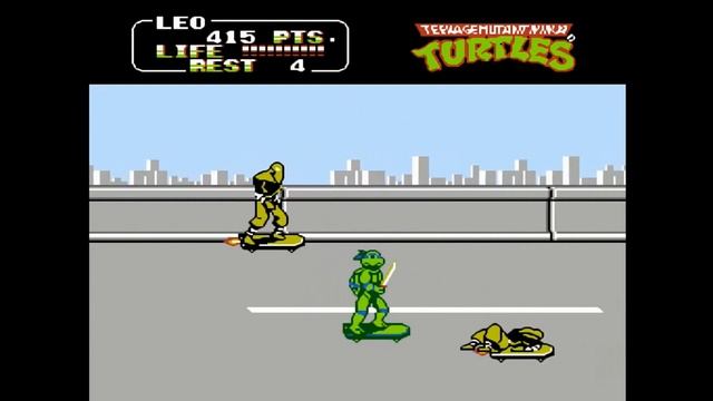 Teenage Mutant Ninja Turtles 2 : The Arcade Game (DENDY) прохождение за LEONARDO смотреть онлайн