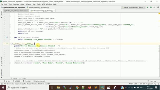 How to use Twitter Streaming API using Python | Hands-On | Part 5 | DM | DataMaking | Data Making смотреть онлайн