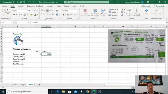 Diseño de servicios públicos en Excel смотреть онлайн