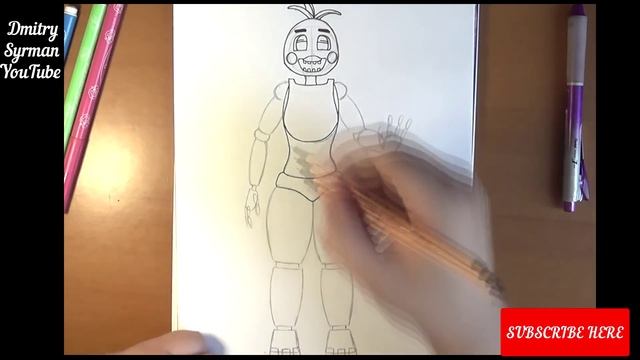 Speed draw Toy Chica five nights at freddy's characters смотреть онлайн