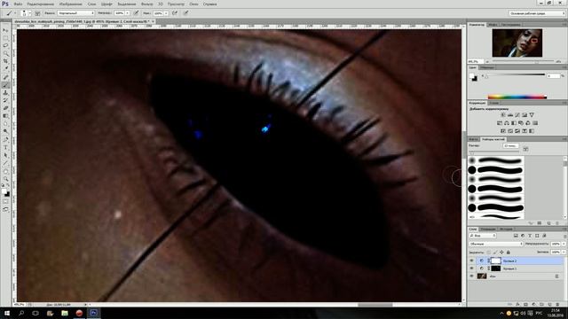 Видеоурок: Демонические глаза в Photoshop / How to make Demon Eyes, Black Eyes in Photoshop смотреть онлайн