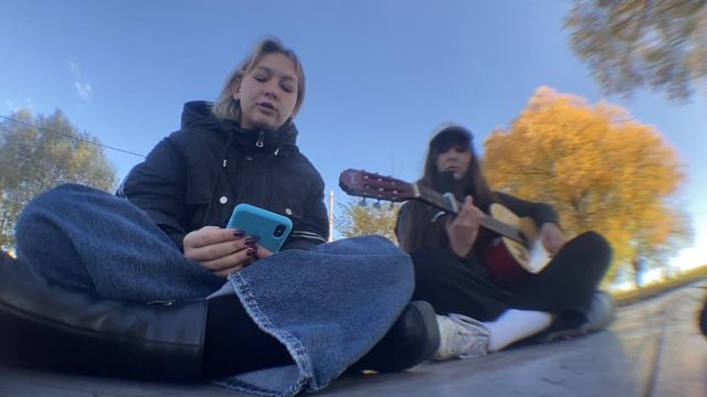 нервы - слишком влюблён (guitar cover with Evelina) смотреть онлайн