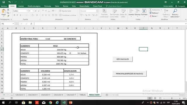 DISEÑO DE MEZCLA - ACI 211-1 - EXCEL 2019 смотреть онлайн