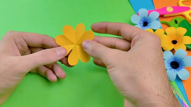 Easy Paper Flower 🌻 || How to Make Origami Paper Flower смотреть онлайн