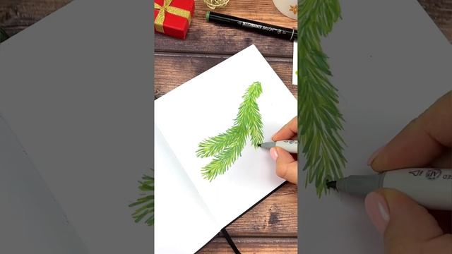 How to draw a Christmas tree with SKETCHMARKERS/SKETCHBAR смотреть онлайн