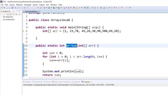 TheJAVA8Way: Sum all the elements in an Array смотреть онлайн