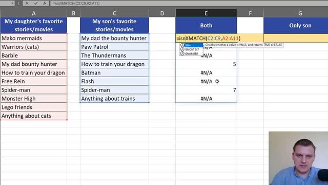 Compare 2 lists dynamic array formula | Excel Tips 58 смотреть онлайн