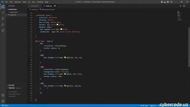 HTML va CSS yordamida animatsiya yasash смотреть онлайн