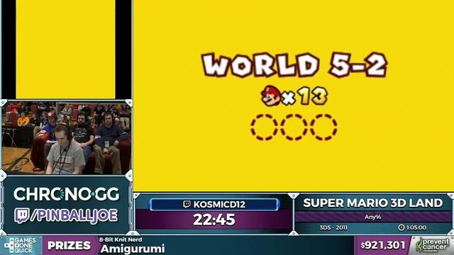 Super Mario 3D Land by kosmicd12 in 56:20 - Awesome Games Done Quick 2017 - Part 157 смотреть онлайн