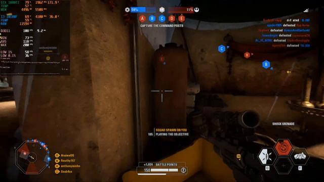 STAR WARS Battlefront II - I3 10100F + GTX 1080TI Ultra 1080p смотреть онлайн