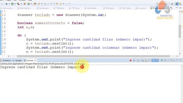 ? Array Bidimensional Java - Imprimir Figura Cruz смотреть онлайн