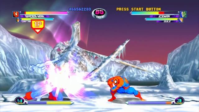 Marvel VS Capcom 2 - Wolverine/Spider-Man/Captain America - Expert Difficulty Playthrough смотреть онлайн