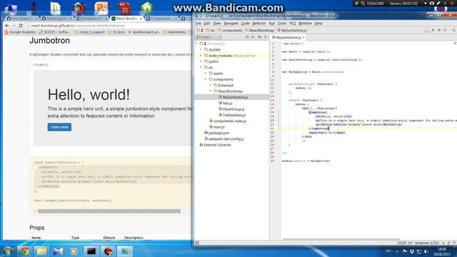 Adding Bootstrap Jumbotron Component to the project смотреть онлайн