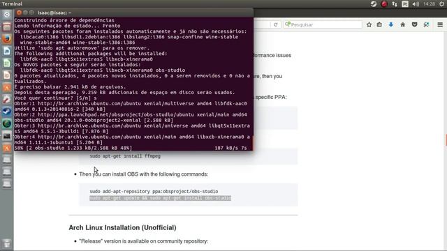 instalando e configurando o obs para ubuntu e derivados смотреть онлайн