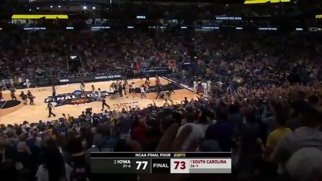 Full final seconds from Iowa's Final Four upset over South Carolina смотреть онлайн