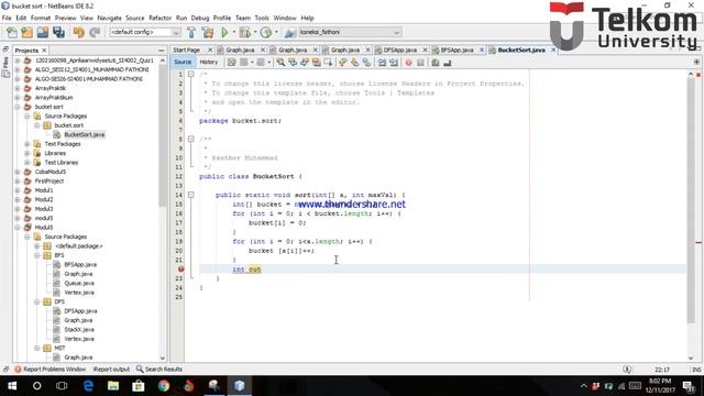 ScreenCast Bucket Sort смотреть онлайн