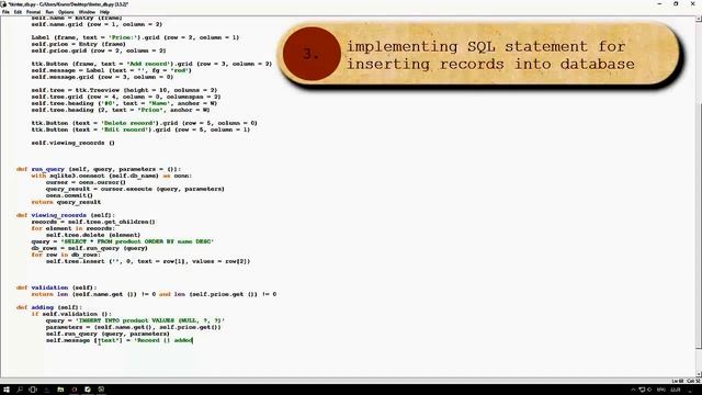 5. Tkinter: validating and adding new records to the database смотреть онлайн