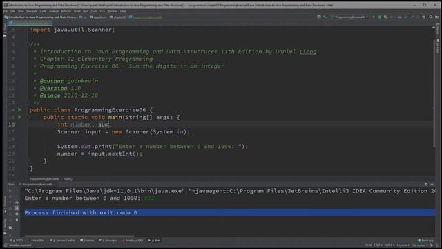 Intro to Java Chapter 02 Exercise 06 - Sum the digits in an integer смотреть онлайн