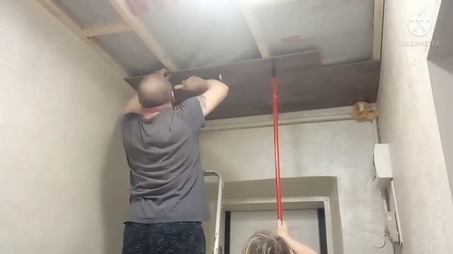 Монтаж ламината на потолок! Дёшево и 