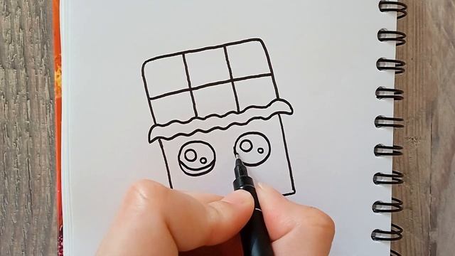 Как нарисовать шоколадку смотреть онлайн