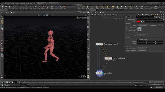 Houdini KineFX 101: Anchor animation through the Extract Locomotion node смотреть онлайн