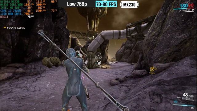 Warframe Gameplay on MX230 Core i3 7020u 12GB RAM Intel HD620 смотреть онлайн