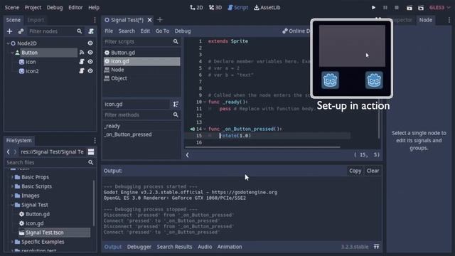 Godot 3.x Basics: Signals смотреть онлайн