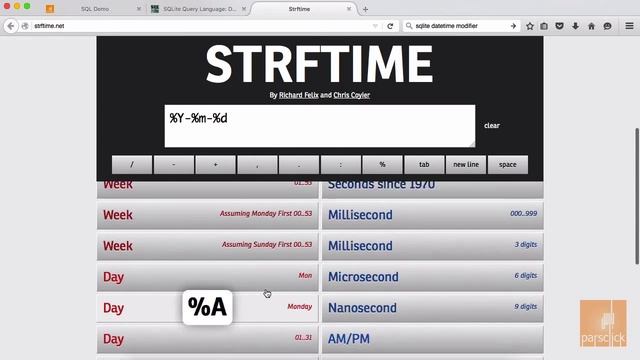 ۴۶- عملکرد STRFTIME در اسکیوال لایت смотреть онлайн