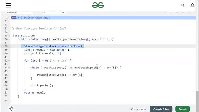 Next Greater Element || JAVA discussion || GFG Problems смотреть онлайн