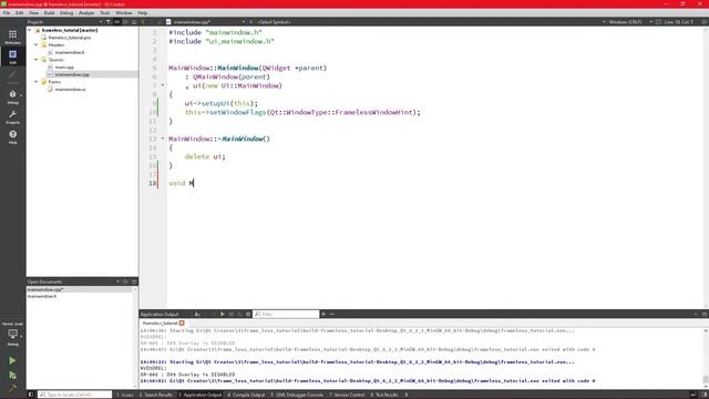 How to Move a Frameless Window in Qt Creator | C++ смотреть онлайн