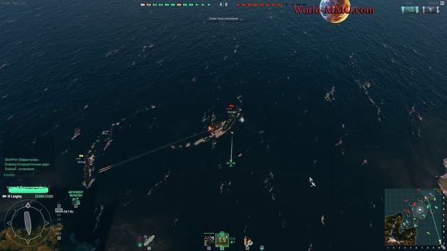 World of Warships - Тактика игры на авианосцах и линкорах смотреть онлайн