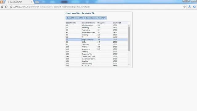 Export ViewObject data to PDF file using Apache PDFBox in Oracle ADF смотреть онлайн