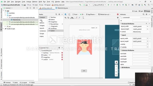 Pengenalan Pallete Editor Android Studio смотреть онлайн