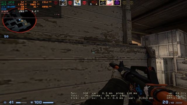 CS:GO : RTX 3050 8GB + i3-10100F смотреть онлайн