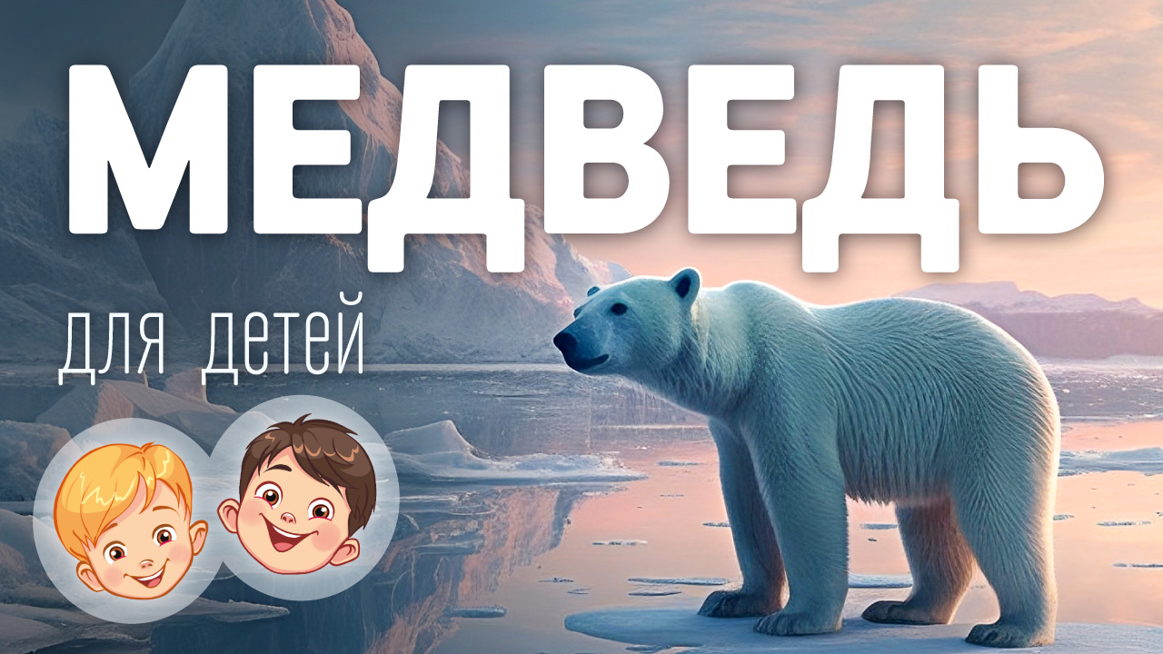 Белый медведь. Видео про животных для детей 3+ смотреть онлайн